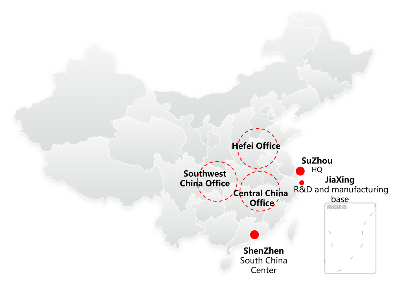 Huiying nationwide presence map